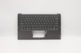 Carcasa superioara cu tastatura palmrest Laptop, Lenovo, Yoga S940-14IIL Type 81Q8, 5CB0W43476, 450.0HB05.001, Iron Grey, iluminata, layout US