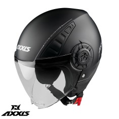 Casca pentru scuter - motocicleta Axxis model Metro A1 negru mat (open face) &ndash; tip viziera: MT-V-26B M (57/58cm)