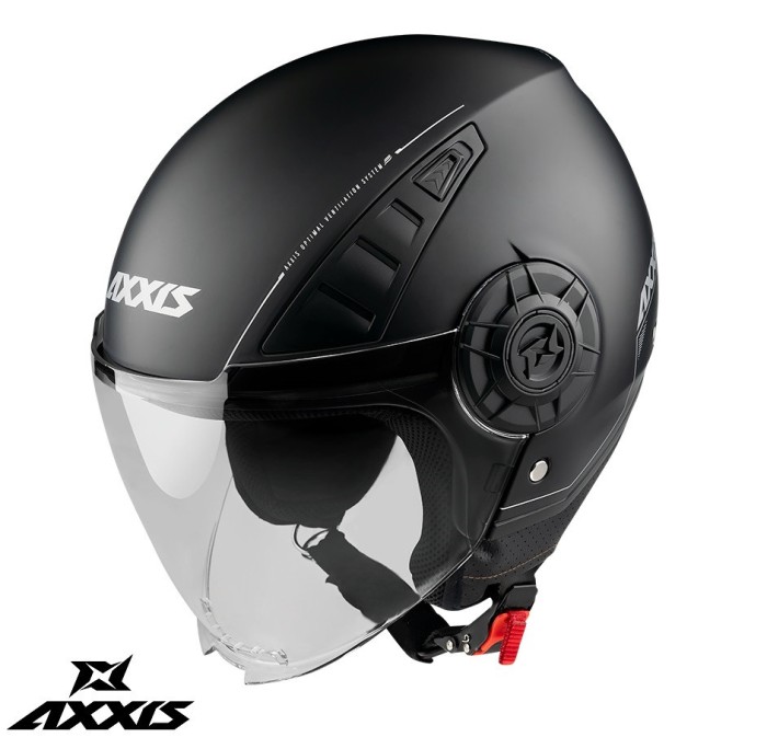 Casca pentru scuter - motocicleta Axxis model Metro A1 negru mat (open face) &ndash; tip viziera: MT-V-26B M (57/58cm)