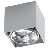 Lampă De Tavan Blake Gri Aluminiu 1 Bec Pătrat Modern De Interior