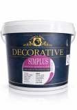 Vopsea decorativa SIMPLUS cu glitter auriu inchis pe baza de acril 2.5 kg pentru pereti interiori finisaj premium STUCCOAT