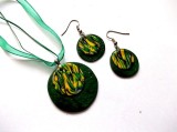 Set colier, cercei din fimo 36950