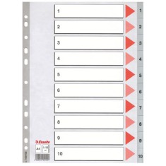 Index Esselte A4 numerotat 1-10