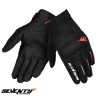 Manusi barbati pentru scuter - motocicleta Urban vara Seventy model SD-C40 Asphalt culoare: negru/rosu &ndash; degete tactile XXL (11 cm)