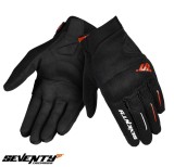 Manusi barbati pentru scuter - motocicleta Urban vara Seventy model SD-C40 Asphalt culoare: negru/rosu &ndash; degete tactile L (9 cm)