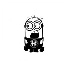 Sticker Auto , zAlfa Romeo Minion What, , Autocolant Amuzant si Personalizat