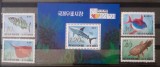 Coreea 1993 pești fauna marina serie 4v + colita nestampilata, Nestampilat