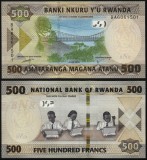 RWANDA RUANDA █ bancnota █ 500 Francs █ 2019 █ P-42 █ UNC █ necirculata