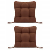 Set Perne decorative pentru scaun de bucatarie sau terasa, dimensiuni 40x40cm, culoare Maro, 2 buc/set, Palmonix