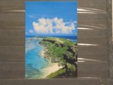 JAPONIA - CARTE POSTALA CU PEISAJ DE PE COASTA PACIFICULUI - TIMBRU SEC CU STAMPILA SPECIALA -