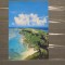 JAPONIA - CARTE POSTALA CU PEISAJ DE PE COASTA PACIFICULUI - TIMBRU SEC CU STAMPILA SPECIALA -