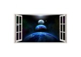 Cumpara ieftin Autocolant decorativ, Fereastra, Planete, Multicolor, 83 cm, 227ST, Oem