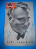 HOPCT 1548 RUDI SCHURICKE -GERMANIA -ACTORI/ARTISTI-AUTOGRAF-CIRCULATA, Necirculata, Fotografie