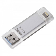 Memorie USB Hama Save2Data 64GB USB 3.0 / Lightning Argintiu foto