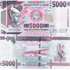 Guineea 5 000 Francs 2015 P-49a UNC