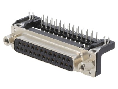 Conector D-Sub 25-Pin Mamă 90&amp;deg; THT foto