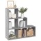Gossi biblioteca/separator,&nbsp;3 niveluri&nbsp; gri sonoma 99x29x99 cm lemn