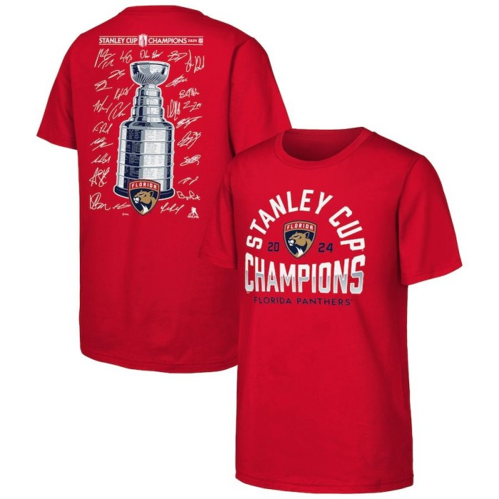 Florida Panthers tricou de copii 2024 Stanley Cup Champions Signature Roster - Dětsk&eacute; XL (13 - 15 let)