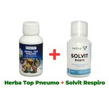 Pachet tratament horcait pasari, iepuri si vitei 100ml Herba Top Pneumo + Solvit Respiro