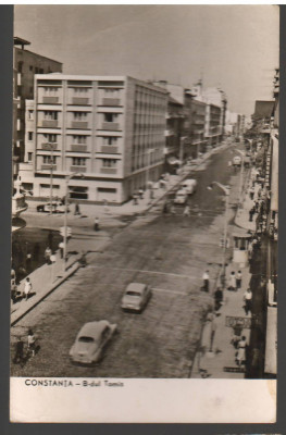 CPIB 19209 CARTE POSTALA - CONSTANTA. B-DUL TOMIS, RPR, MASINI DE EPOCA foto