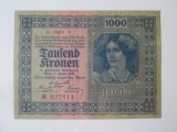 Bancnota Austro-Ungaria 1000 Coroane 1922, Stare Foarte Buna - Kronen Austria, Bancnote Vechi