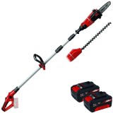 Einhell GE-HC 18 Li T PXC + Twinpack - Drujba 20 cm 3.76 m/s accesorii + Set 2 acumulatori Li-Ion 18 V 4 Ah