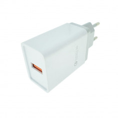 Incarcator USB la priza Euro, 18W, Quick Charge 3.0, 100 - 240V, 3A, alb