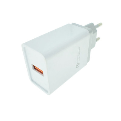 Incarcator USB la priza Euro, 18W, Quick Charge 3.0, 100 - 240V, 3A, alb foto