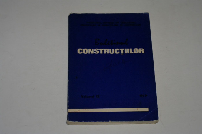 Buletinul constructiilor volumul 12 - 1979