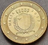 50 euro cent 2017 Malta, unc, 2nd map, km#130