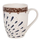 Set 6 cani ceramica multicolora 11x8x10 cm, 300 ml