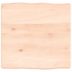 vidaXL Blat masă 40x40x(2-6) cm lemn stejar netratat contur organic