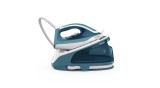 Statie de calcat Tefal Express Essential SV6131E0, 2200W, 5.8 bari, 350 g/min, 1.7L, Talpa Xpress Glide, Alb/Albastru