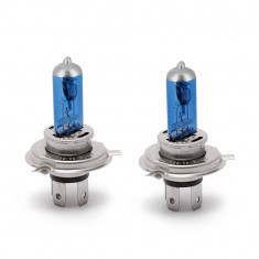 Set de 2 becuri Halogen H4 - 100/90W + 110% intensitate Alb Xenon Brico DecoHome foto