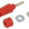 Soclu Banană 4mm 32A 1kV Roșu Nichelat Izolat