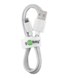 Cablu USB Type C tata - USB 2.0 tata 1m 3A 0.48Gbit/s alb Goobay