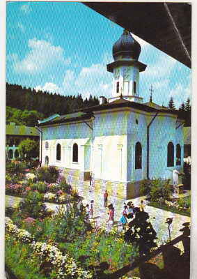 bnk cp Biserica manastirii Agapia - Vedere - uzata foto