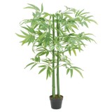 Gossi arbore din bambus artificial 384 de frunze 120 cm verde