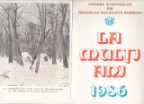 Bnk cp Felicitare Uniunea Scriitorilor din RSR 1986 - multiple semnaturi