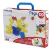 Mozaic Miniland 20mm, 100 piese plastic, joc educativ creativitate, multicolor, unisex