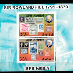 DPR Korea 1980 - Rowland Hill, timbru pe timbru, KLB neuzat