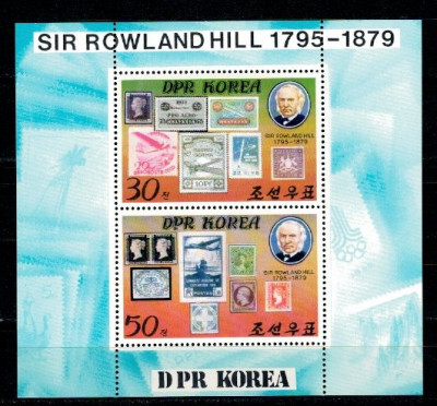 DPR Korea 1980 - Rowland Hill, timbru pe timbru, KLB neuzat foto