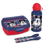 Set sticla apa inox +cutie sandwich Mickey Mouse, Jad