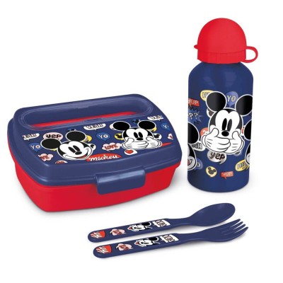 Set sticla apa inox +cutie sandwich Mickey Mouse foto
