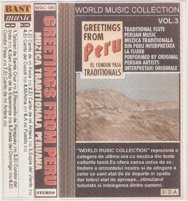 Casetă audio Greetings From Peru (Muzica Traditionala Din Peru), originală foto