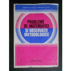 Constantin N. Udriste - Probleme de matematici si observatii metodologice