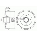 Tambur frana RENAULT SYMBOL I (LB0/1/2) (1998 - 2008) BOSCH 0 986 477 210