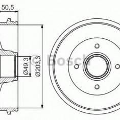 Tambur frana RENAULT CLIO II (BB0/1/2, CB0/1/2) (1998 - 2005) BOSCH 0 986 477 210