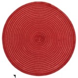 Suport Farfurie Rotund de Craciun Rosu Lucios &Oslash;38cm, CMCLASS