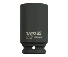 YATO Cheie tubulara hexagonala 34 mm de impact, prindere patrat 3/4&amp;quot;, lungime 90 mm